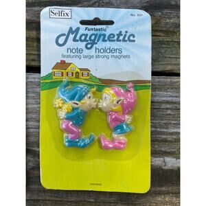 NWT Vintage 1980s Selfix Kissing Pixie Elves Elf Magnets